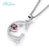 925 Silver 1.16ct Gemstones Pendant Necklace with chain For Women