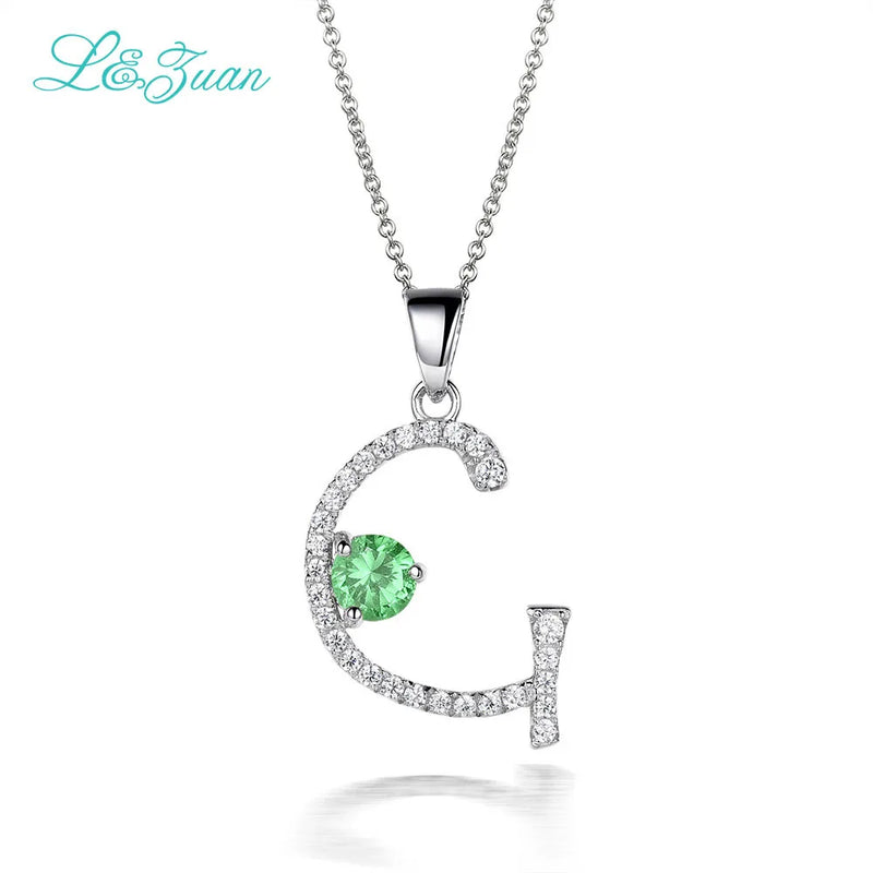 925 Silver 1.16ct Gemstones Pendant Necklace with chain For Women