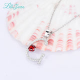 925 Silver 1.16ct Gemstones Pendant Necklace with chain For Women