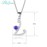 925 Silver 0.60ct Gemstone Pendant Necklace with Chain