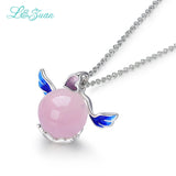 Love Egg Heart Angel Pendant Necklace 925 Sterling Silver
