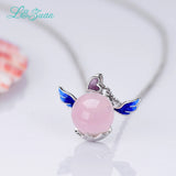 Love Egg Heart Angel Pendant Necklace 925 Sterling Silver