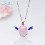 Love Egg Heart Angel Pendant Necklace 925 Sterling Silver