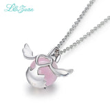Love Egg Heart Angel Pendant Necklace 925 Sterling Silver