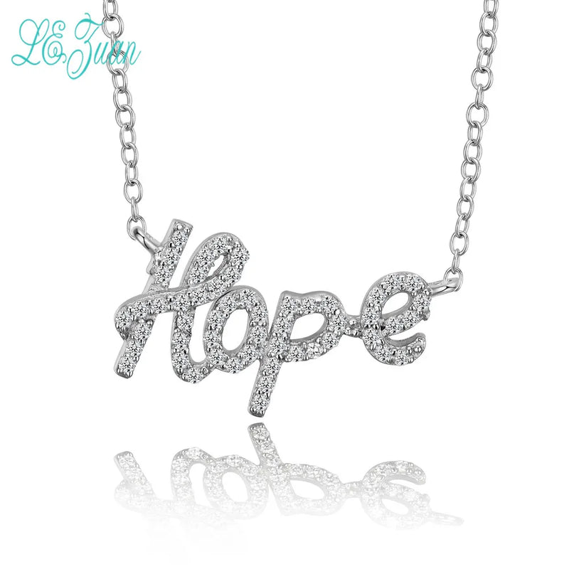 Letter Hope Pendant Necklace S925 Sterling Silver