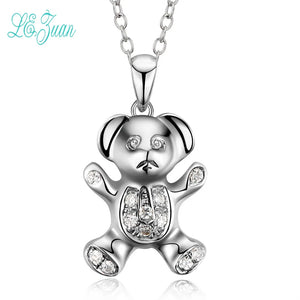 S925 Sterling Silver Puppy Pendant Necklace