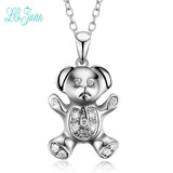 S925 Sterling Silver Puppy Pendant Necklace