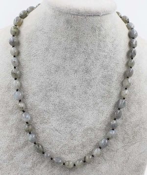 Labradorite Necklace Baroque 8-10mm Beads 17 Inch Natural Woman