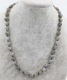 Labradorite Necklace Baroque 8-10mm Beads 17 Inch Natural Woman