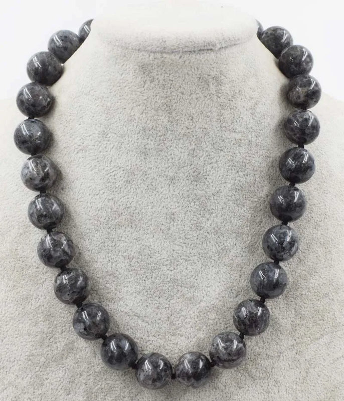 Labradorite Round Bead 14mm 16mm Necklace 18 Inch Nature Woman