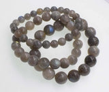Labradorite Round Bead Bracelet 7.5in Nature Gemstone