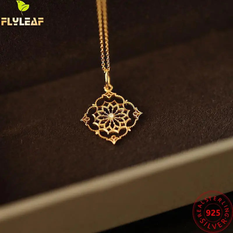925 Sterling Silver Necklace with Zircon Pendant