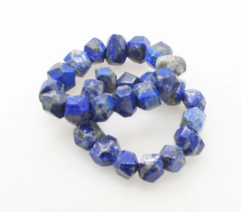 Baroque Faceted Lapis Bracelet 7.5inch