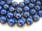 Lapis Lazuli Round 10mm 12mm Necklace 30in Beads Natural Woman