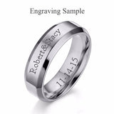 Tungsten Carbide Wedding Band Promise Ring for Men Women