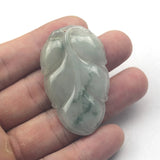 Natural Myanmar Jade Leaf Pendant for Women