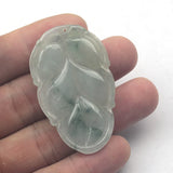 Natural Myanmar Jade Leaf Pendant for Women