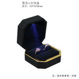 Velvet LED Jewelry Box for Proposal Engagement Wedding