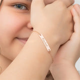 Child ID Stainless Bracelet Kids Nameplate Bangles
