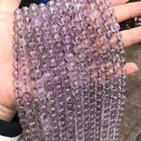 Faceted Amethyst Round Beads 10/12mm for Jewelry Making 14inch
