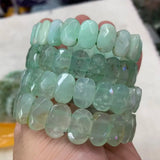 Chrysoprase Beads Bracelet Natural Gemstone Jewelry Bangle