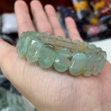 Chrysoprase Beads Bracelet Natural Gemstone Jewelry Bangle