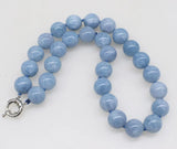 Light Jade Round Beads 12mm 14mm Necklace 17 Inch