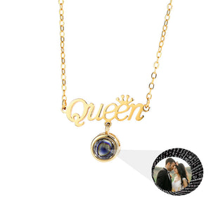 Personalized Lily Projection Necklace with Custom Photos - Women's Necklace