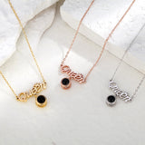 Personalized Lily Projection Necklace with Custom Photos - Women's Necklace