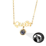 Personalized Lily Projection Necklace with Custom Photos - Women's Necklace