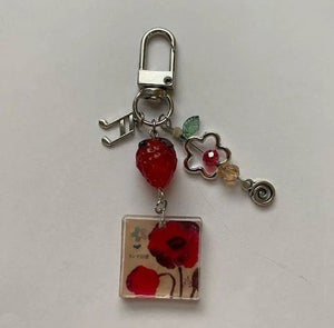 Live Laugh Lamp Beaded Keychain - Handmade Key Accessory