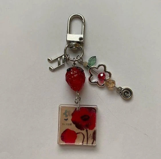 Live Laugh Lamp Beaded Keychain - Handmade Key Accessory