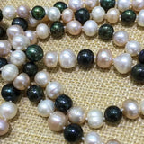 Long Pink Peacock Pearl Necklace for Sweater