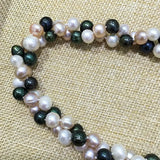Long Pink Peacock Pearl Necklace for Sweater