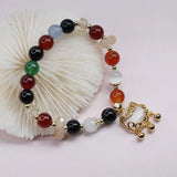 Longevity Lock Colorful Crystal Bracelet Women Jewelry