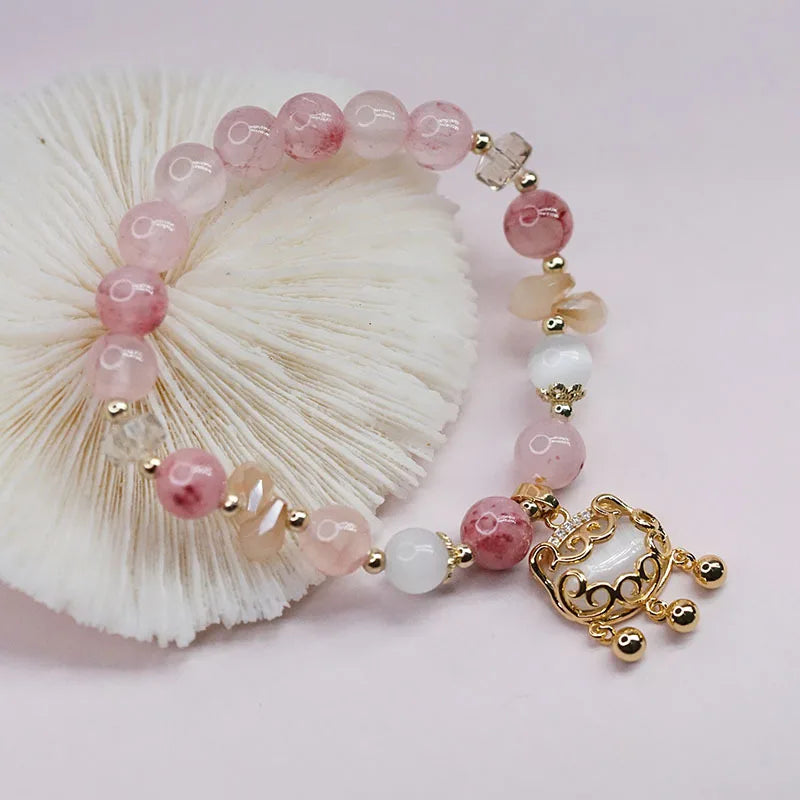 Longevity Lock Colorful Crystal Bracelet Women Jewelry