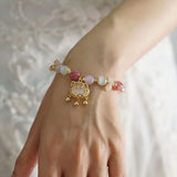 Longevity Lock Colorful Crystal Bracelet Women Jewelry