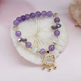 Longevity Lock Colorful Crystal Bracelet Women Jewelry