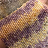 AA Amethyst/Citrine Square Faceted Loose Beads 4mm for DIY Jewelry Making