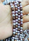 Freshwater Pearl Mixcolors 7-8mm Round Beads for DIY Jewelry Making