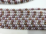 Freshwater Pearl Mixcolors 7-8mm Round Beads for DIY Jewelry Making