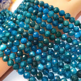 Apatite Round Faceted Loose Beads 6-7mm for DIY Jewelry Making Natural Gemstone
