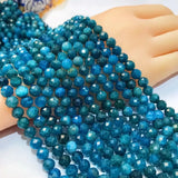 Apatite Round Faceted Loose Beads 6-7mm for DIY Jewelry Making Natural Gemstone