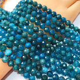 Apatite Round Faceted Loose Beads 6-7mm for DIY Jewelry Making Natural Gemstone