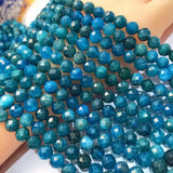 Apatite Round Faceted Loose Beads 6-7mm for DIY Jewelry Making Natural Gemstone