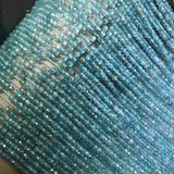 Apatite Sky Faceted 2*3mm Loose Beads 14inch DIY Jewelry Making