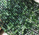 Faceted Canadian Jade Green Loose Beads 4-4.5mm 14inch