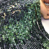 Faceted Canadian Jade Green Loose Beads 4-4.5mm 14inch