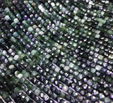 Faceted Canadian Jade Green Loose Beads 4-4.5mm 14inch