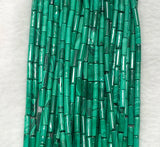 Green Malachite Pillar Loose Beads 13*4mm DIY Jewelry Making Nature